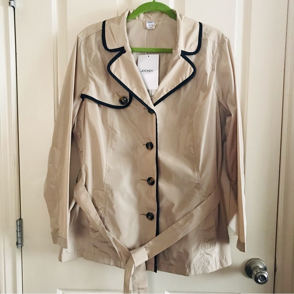 Jockey Women’s Raincoat Jacket Beige Size Large